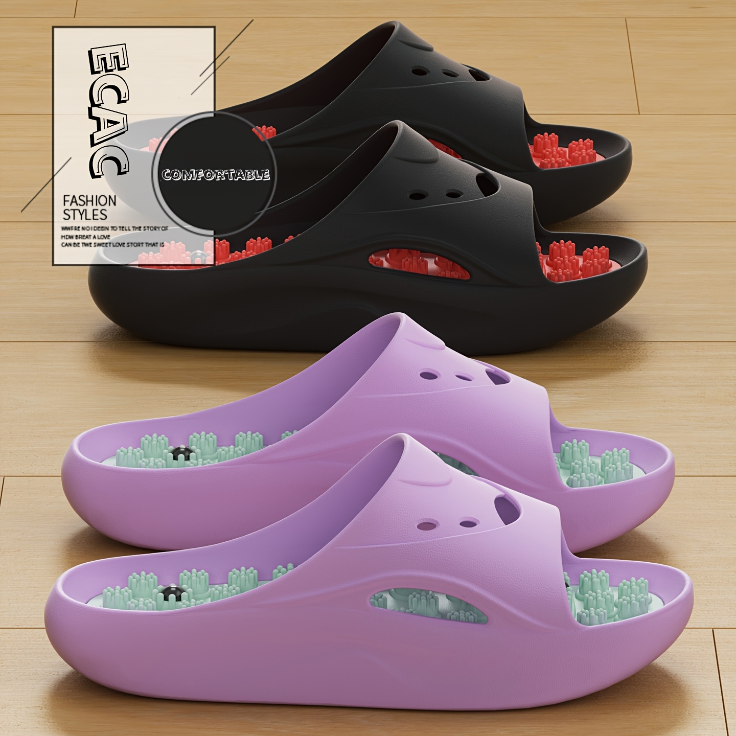 Women Men EVA Massage Slippers - огляд і ціна Men'S Shoes