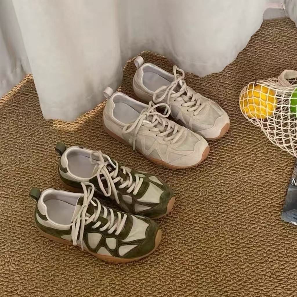 Vintage Patchwork Lace Up Snea - огляд і ціна Sneakers