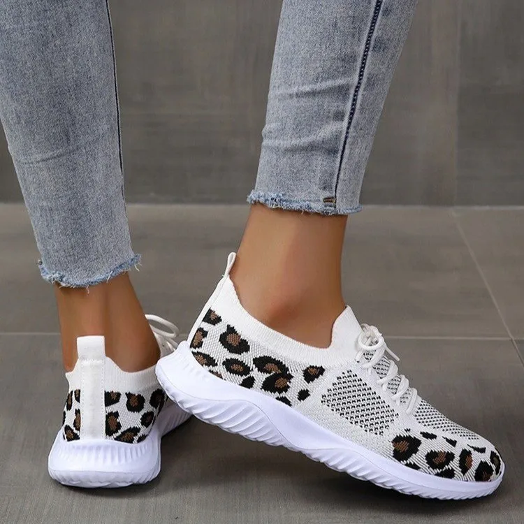 New Summer Women's Knitted Mes - огляд і ціна Knit Fabric Lace Up Sneakers