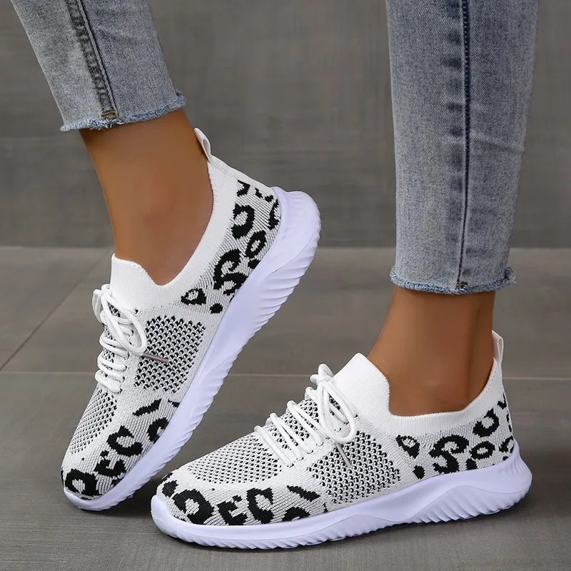 New Summer Women's Knitted Mes - огляд і ціна Knit Fabric Lace Up Sneakers